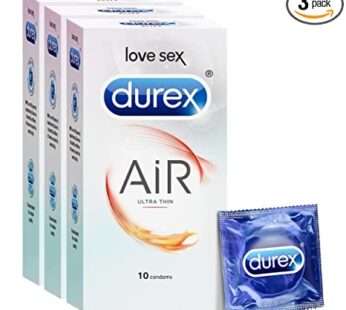 Durex Air Condoms for Men – 10 Count (Pack of 3)